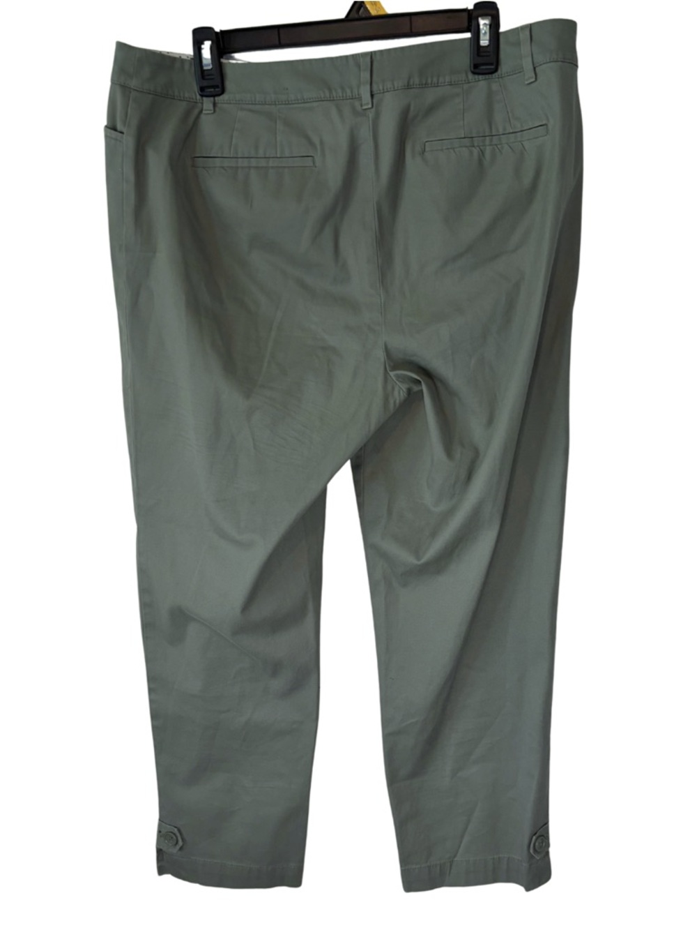 3/$20 Talbots Green Perfect Crop Pants Size 12 - Picture 2 of 4
